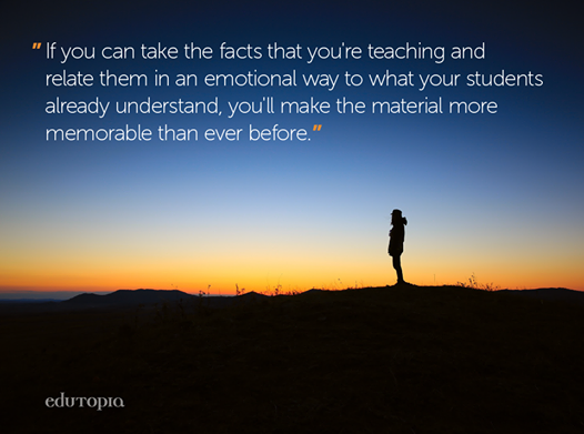 edutopia's tweet photo. How do you make learning memorable? Hint: It starts with tapping into emotions: http://t.co/K1GFmKrQLu. http://t.co/Tkj7UQyL3v