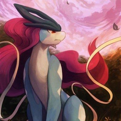 TruePowerWater's tweet image. *Suicune looks off into the distance watching the sunset with a faint smile across its face*