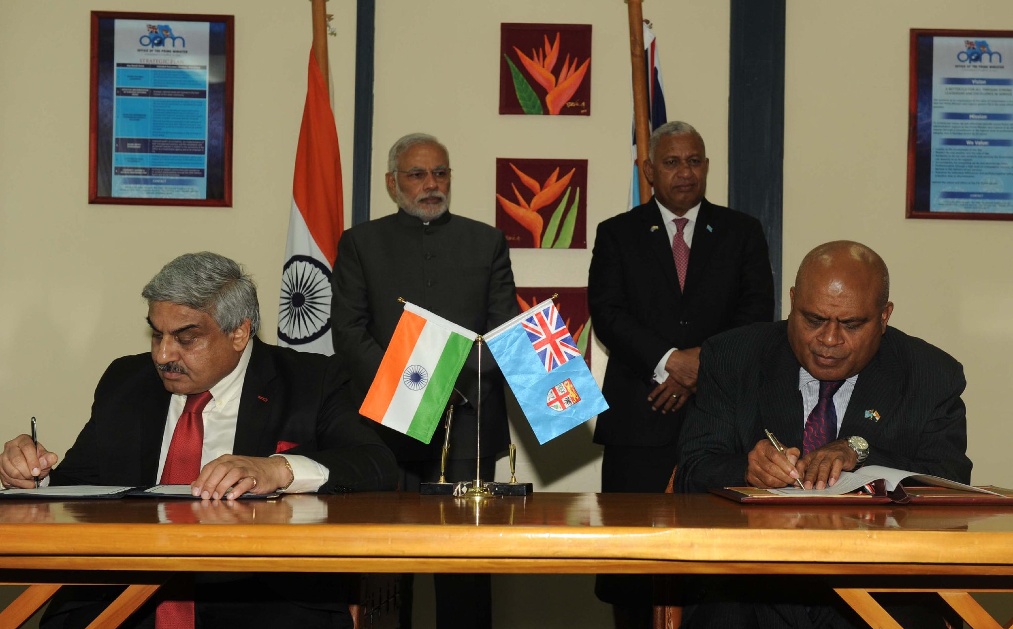 PMO India on Twitter "India and Fiji sign various agreements to