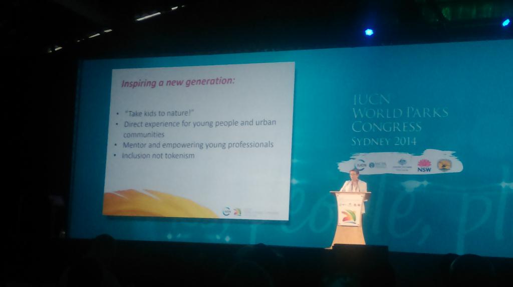 kzoceans's tweet photo. 'Mentor, include & empower young professionals ' @PenelopeFiggis #WorldParksCongress #wpcnewgen http://t.co/H1cbnmSrGz