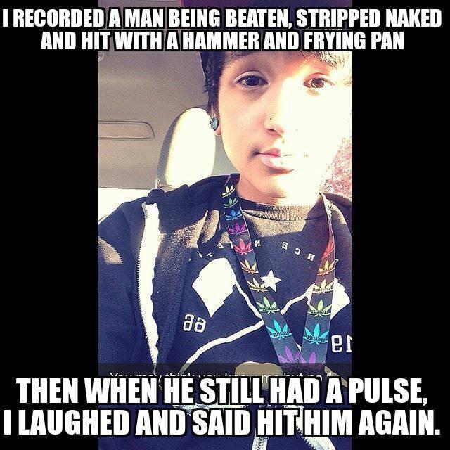 ftblox's tweet photo. @Ash_Forker420 @CNN @FoxNews @msnbc Follow the story of this #evil little girl and her part of torturing a man! http://t.co/u7fg7UO9e3