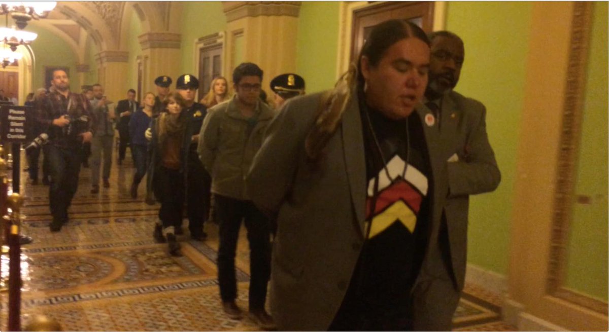 Video of Keystone protester after Senate vote