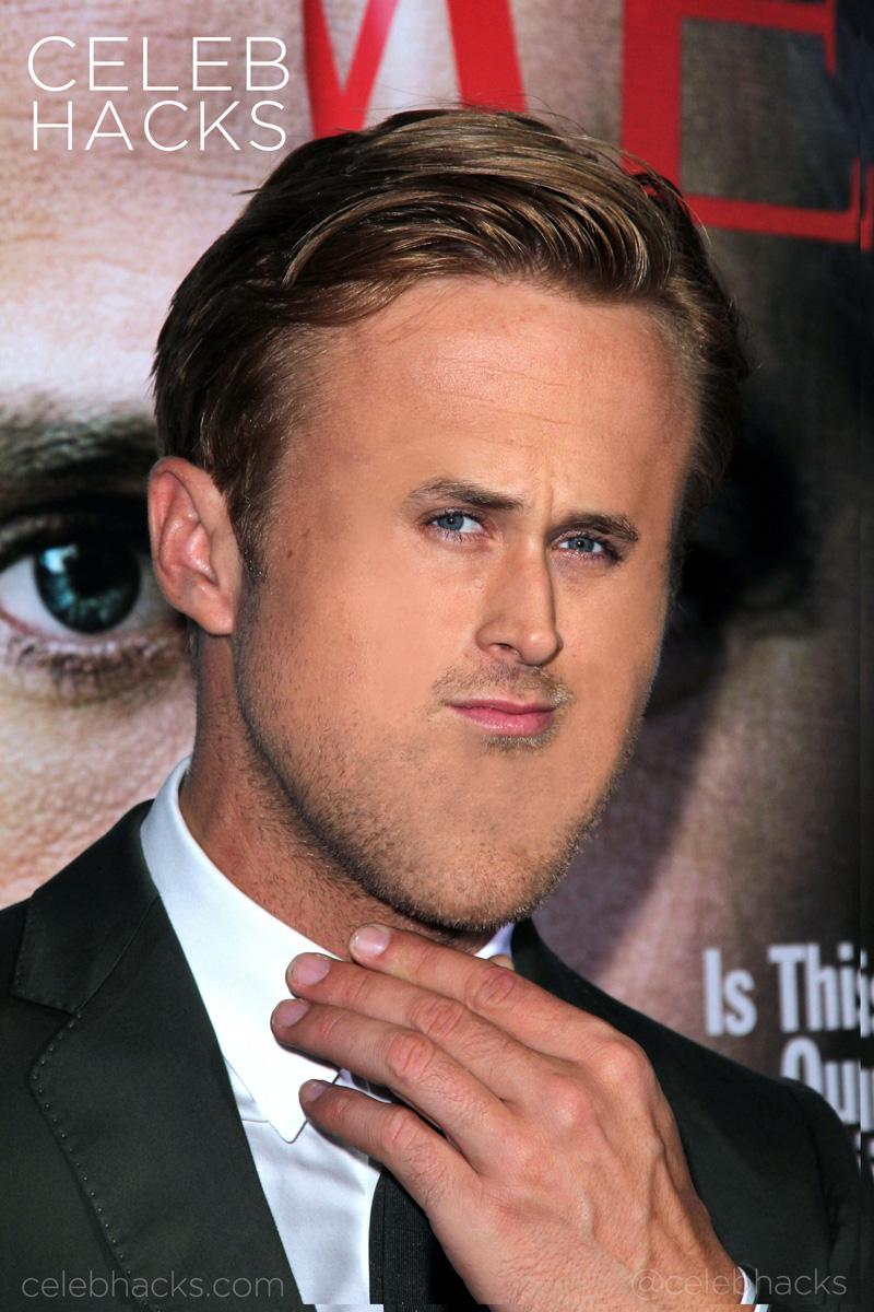 celebhacks's tweet photo. Ryan Gosling unveils new smaller face on the red carpet. Still more handsome than you. #RyanGosling #plasticsurgery http://t.co/wJoOyxu2Gm