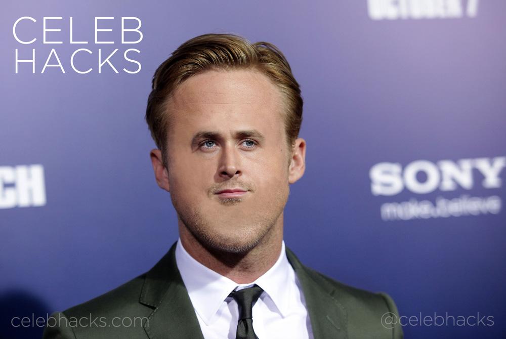 celebhacks's tweet photo. Ryan Gosling unveils new smaller face on the red carpet. Still more handsome than you. #RyanGosling #plasticsurgery http://t.co/wJoOyxu2Gm
