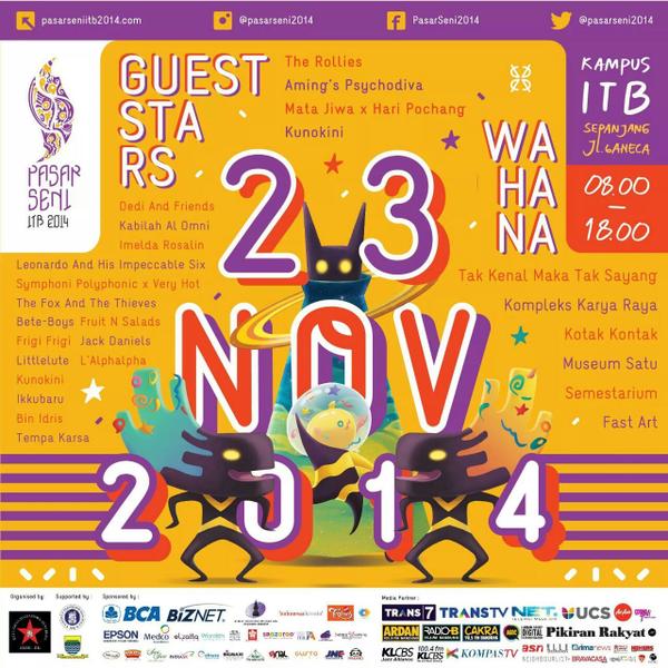 Acara ini wajib hadir nih …#PasarSeniITB2014, MINGGU 23 Nov 2014 …