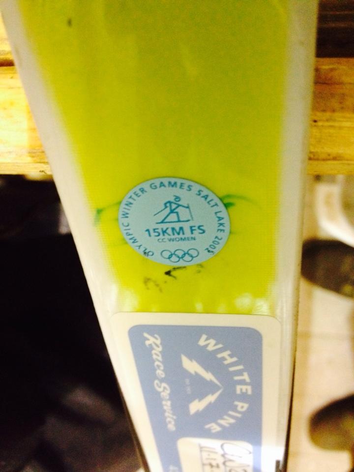 Got to grind some pretty special skis last night, hope you like them Barb.