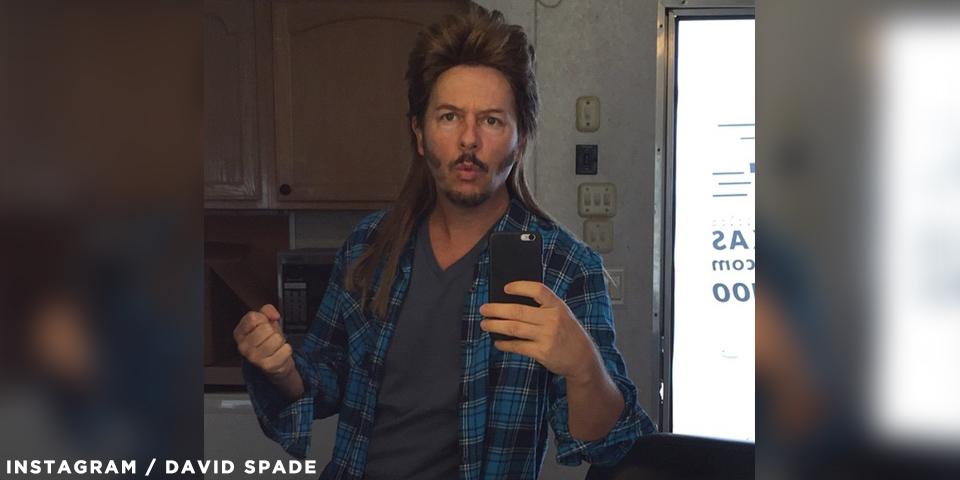 GMA's tweet photo. "Joe Dirt" is back in all his mulleted glory. We see you, @DavidSpade. #JoeDirt2 http://t.co/xcHZMvOKdD http://t.co/nO28mT7h7a