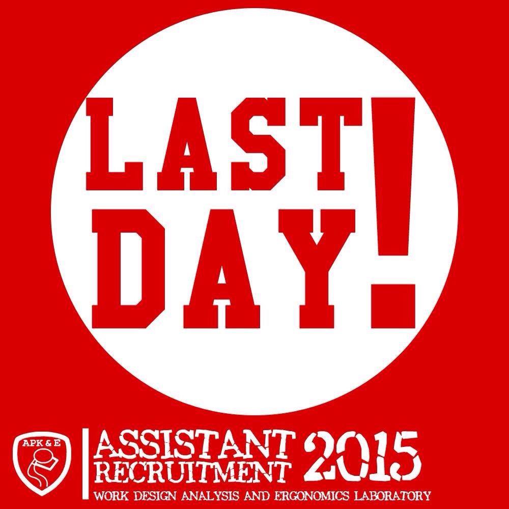 APKdanE's tweet photo. Last day submission for Assistant Recruitment! Don't miss the chance 👊😁 -- Only for IE 2013 http://t.co/ajF1VLbBRk