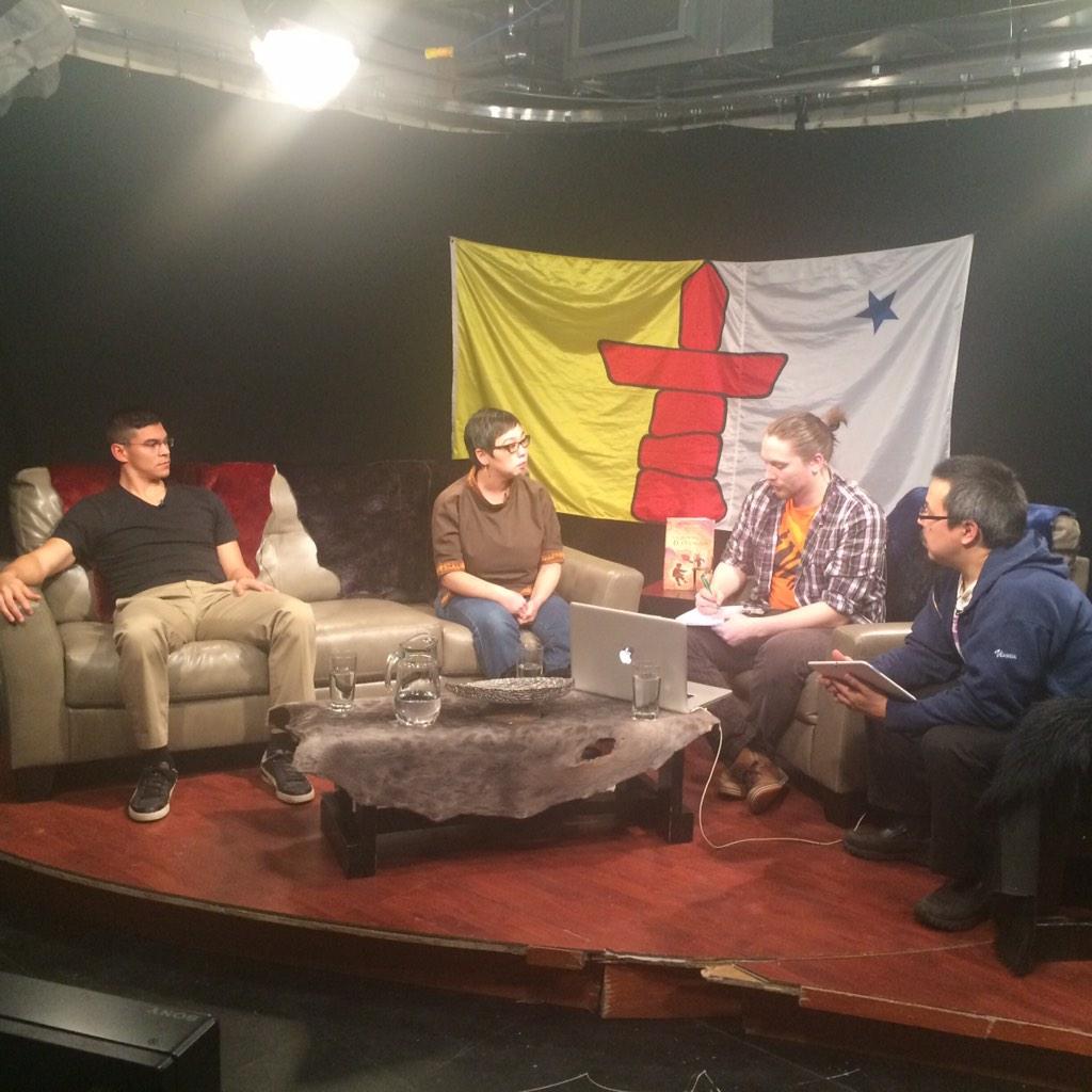 Qanuq_Isumavit's tweet photo. Live on aptn North right now! Qanuq Isumavit discussing the arts in nunavut. Tune in and participate. http://t.co/TOV8aHNiCf