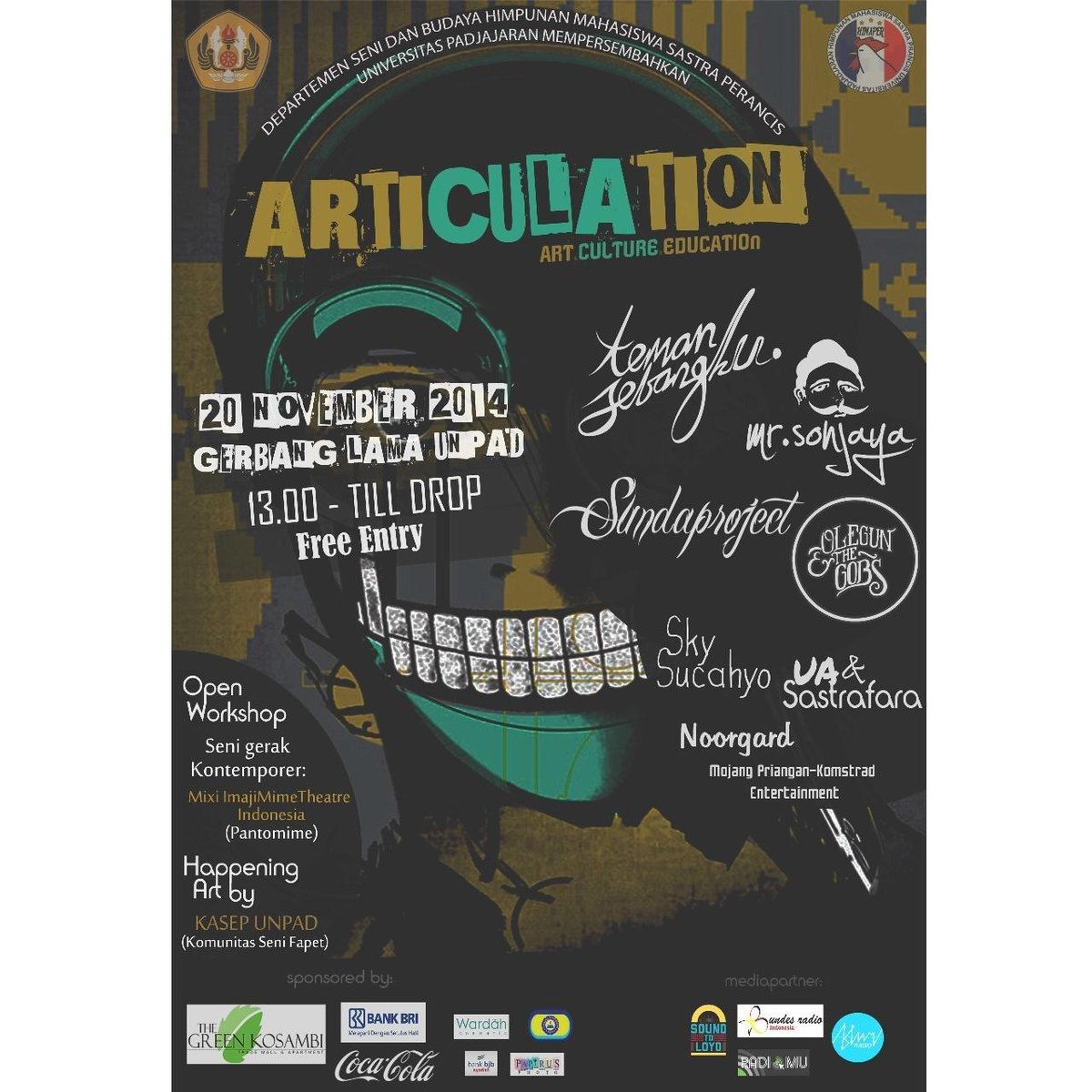 Mumet sama tugas? Nyesel kuliah? Refresh diri, merapat di Gerlam Unpad ada <a href="/Articulation14_/">Articulation2014</a> free entry (ada kami) cek