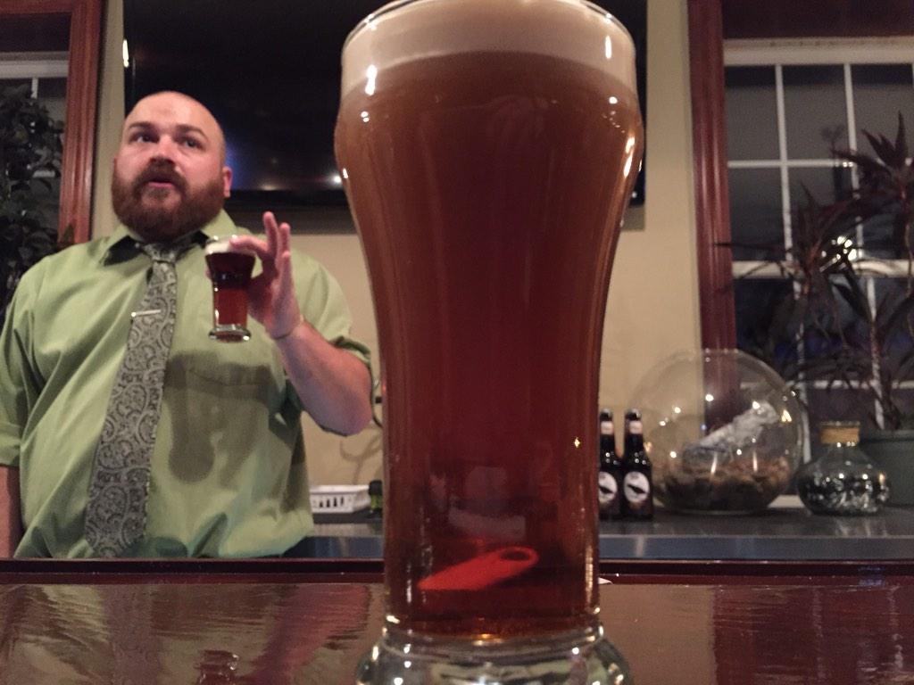 UAkronABE's tweet photo. 4/6 craft feature tonight, @BoulderBeerCo #SlopeStyle Nitro IPA on draft! Dave gets more intense each round. http://t.co/zAfuYqpMFR