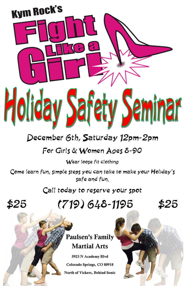 Holiday Safety Seminar for Women &amp; Girls, fightlikeagirlcoloradosprings.com