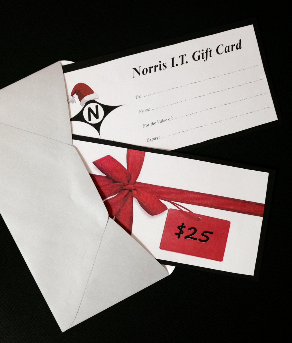 NorrisIT2420's tweet photo. Stuck on ideas for Christmas gifts? Why not give a Norris IT Gift Voucher?
Call us today to order yours! 0447 419 870 http://t.co/pmAA5umEyK