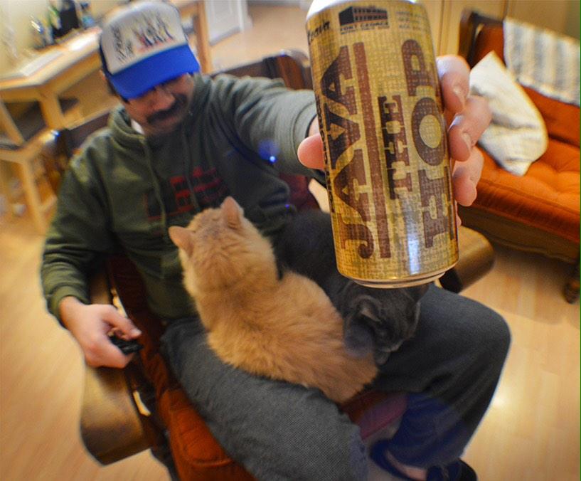 BeforeNoonBrew's tweet photo. cats not supposed to be in this shot, but... cats. grab @fortgeorgebeer & @coavacoffee #javathehop before it's gone. http://t.co/4tiavEhac5