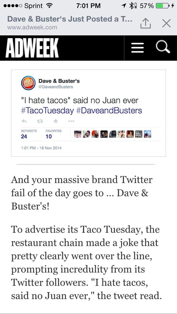 VinceSager's tweet image. Haha another example of why u need to download @getxpire #failoftheweek nice one @DaveandBusters great marketing team
