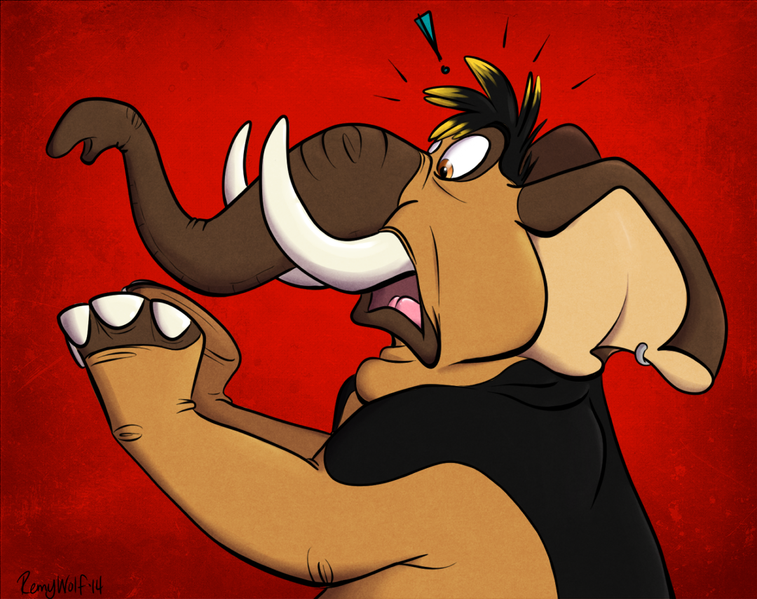 Aaaaand home from work! *poofs into a giant elephant* W-WHAAAAAA. 