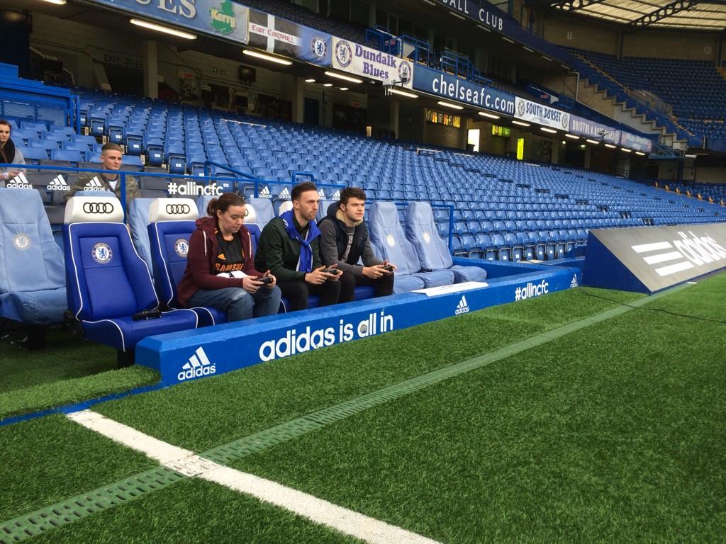 ChelseaFC's tweet photo. The three competition winners will soon be joined by a special mystery guest... #CFC #FIFA15 http://t.co/24VkHIYn1K