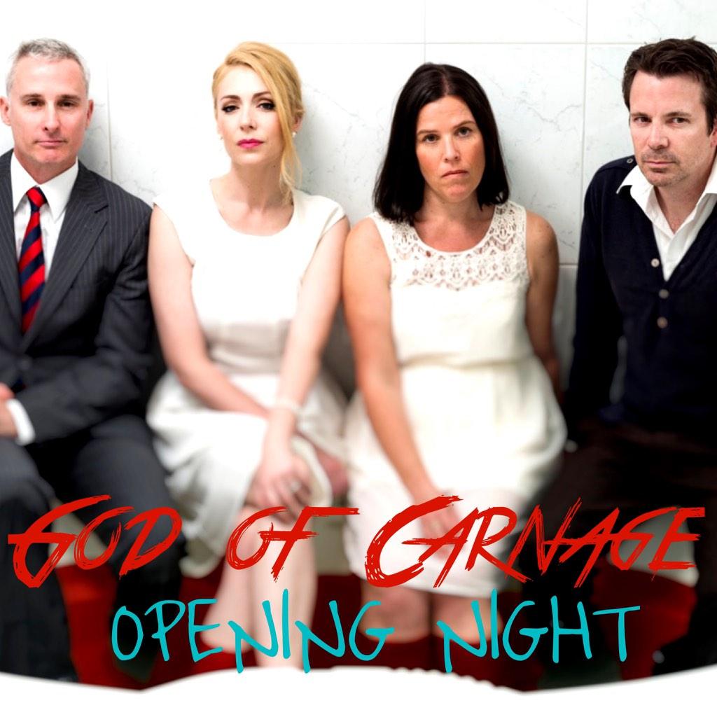 NEXTSTEPPRODUCT's tweet photo. God of Carnage opening night @ChapelOffChapel. Super excited and thanx to Ibbi, Cate, and the gang. http://t.co/7Zyp78TSkk