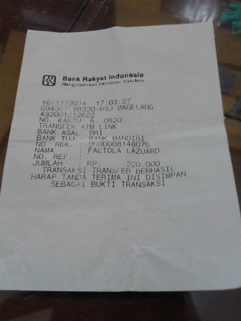 Anischa_GPH's tweet photo. @febifabiola haloo ini bukti transfernya , aku pesen atas nama nining ratnaningsih..makasih http://t.co/JLU5olNfZe