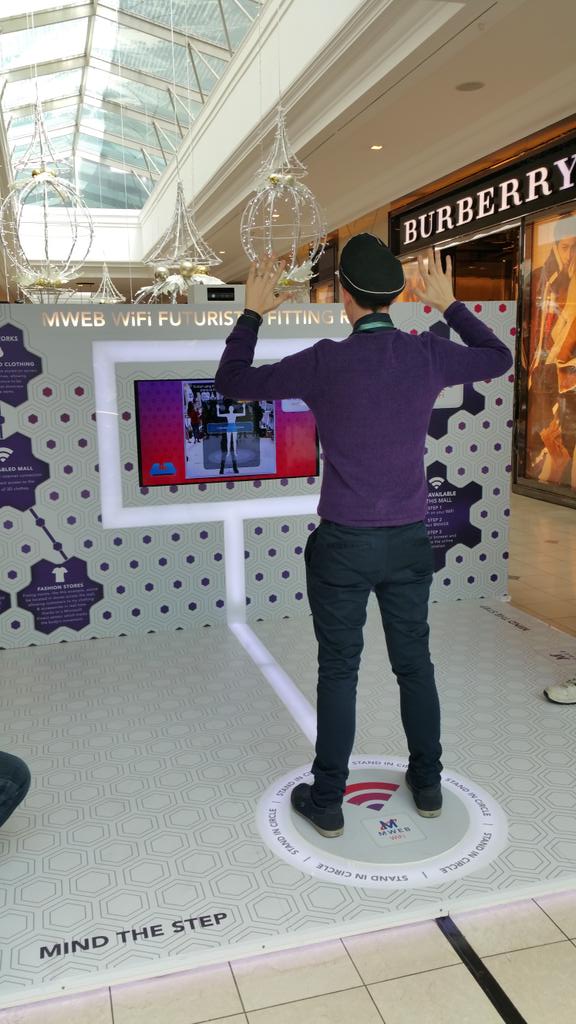 <a href="/gertjohan/">Gert-Johan Coetzee</a> looking good trying on your virtual outfits #futuristicfittingroom <a href="/HPCHydePark/">HPCHydePark</a> @ZebraSquareSA <a href="/neofundi/">neofundi</a>