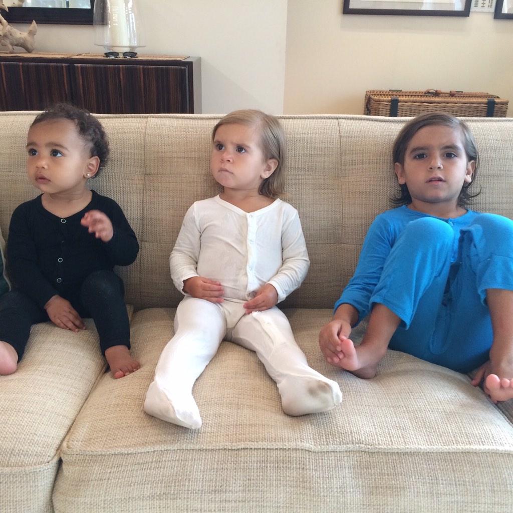 KimKardashian's tweet image. Missing these three sooooooo bad!!!!