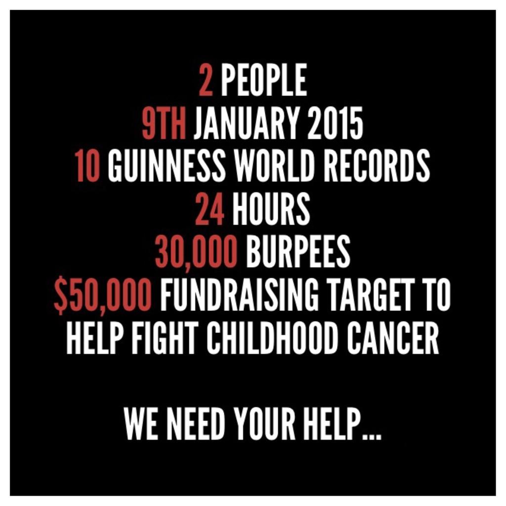 BIG challenge for an AMAZING course please RT justgiving.com/24hourburpee. Happening in Dubai 9/1/2015