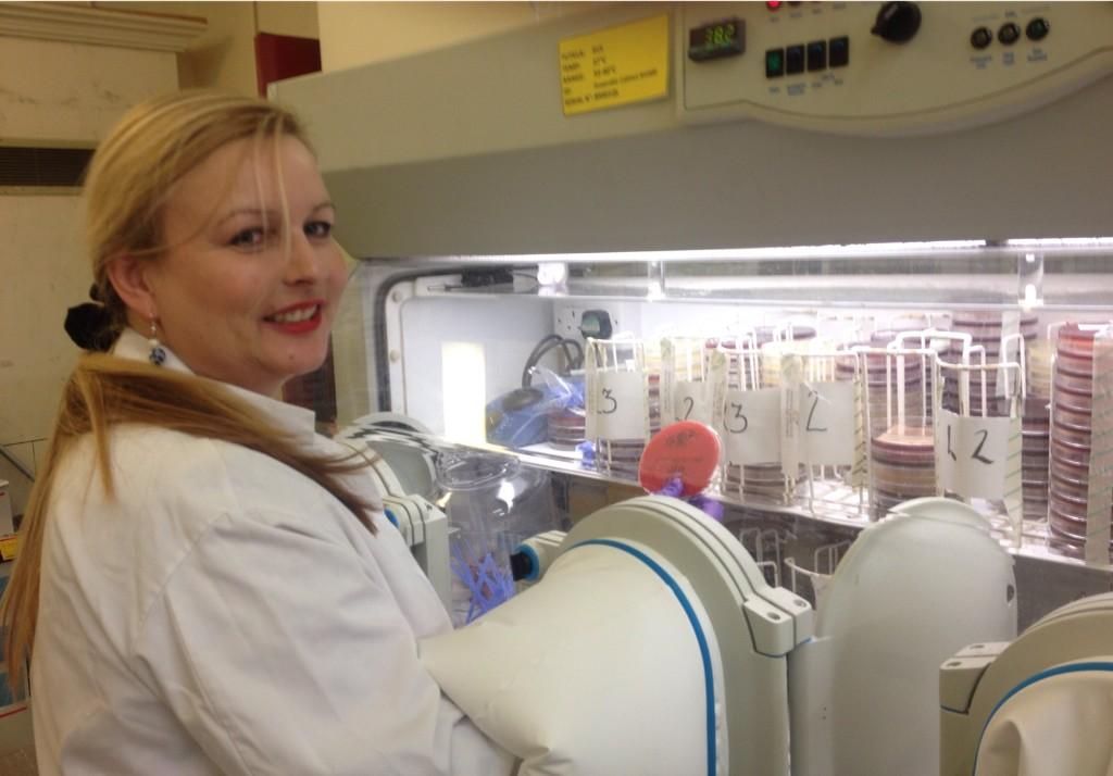 AnnaDumitriu's tweet photo. More #gutflora experiments for my @edenproject #microbiome commission @ Leeds General Infirmary #bioart #bactera #art http://t.co/AuWQ4XBhpk