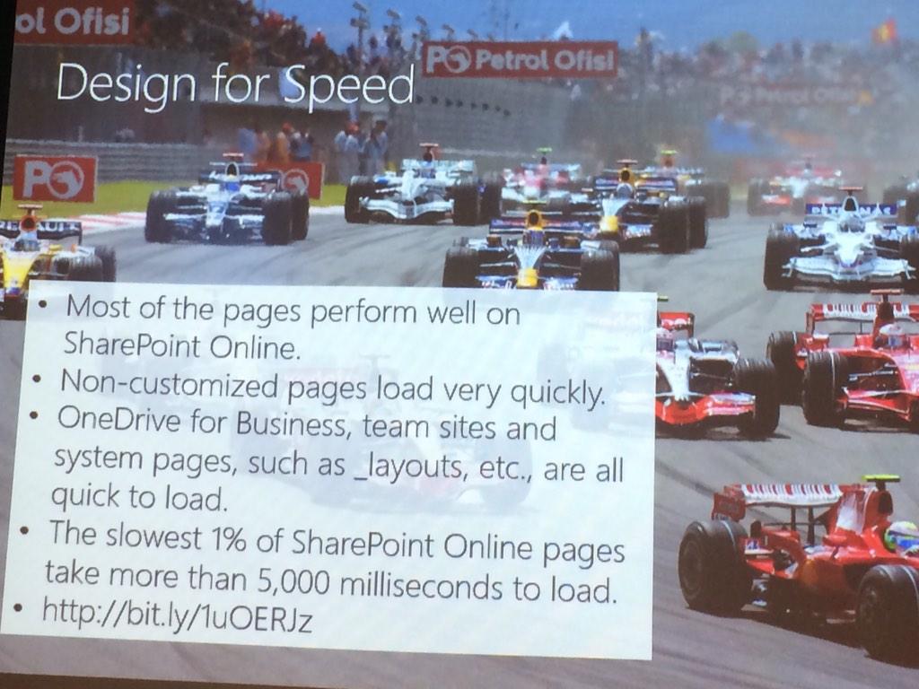 albertschot's tweet image. Nice @Office365 designed for speed #SPCon14 @bposrocks