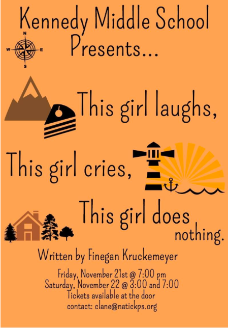 theatrelane's tweet photo. Please join us for "This Girl Laughs, This Girl Cries, This Girl Does Nothing" by Finegan Kruckemeyer. #natickps http://t.co/PVyDL4c7om