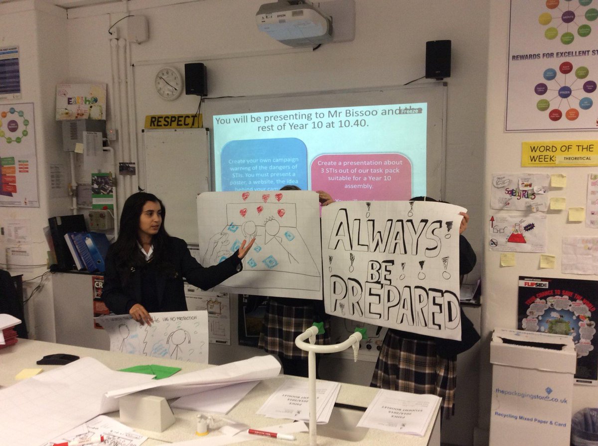 Y10bda's tweet photo. Wise advice  from 10B during this mornings PSHCE lesson on how to avoid unprotected sex  #Prepared http://t.co/dtGNgEMkY7