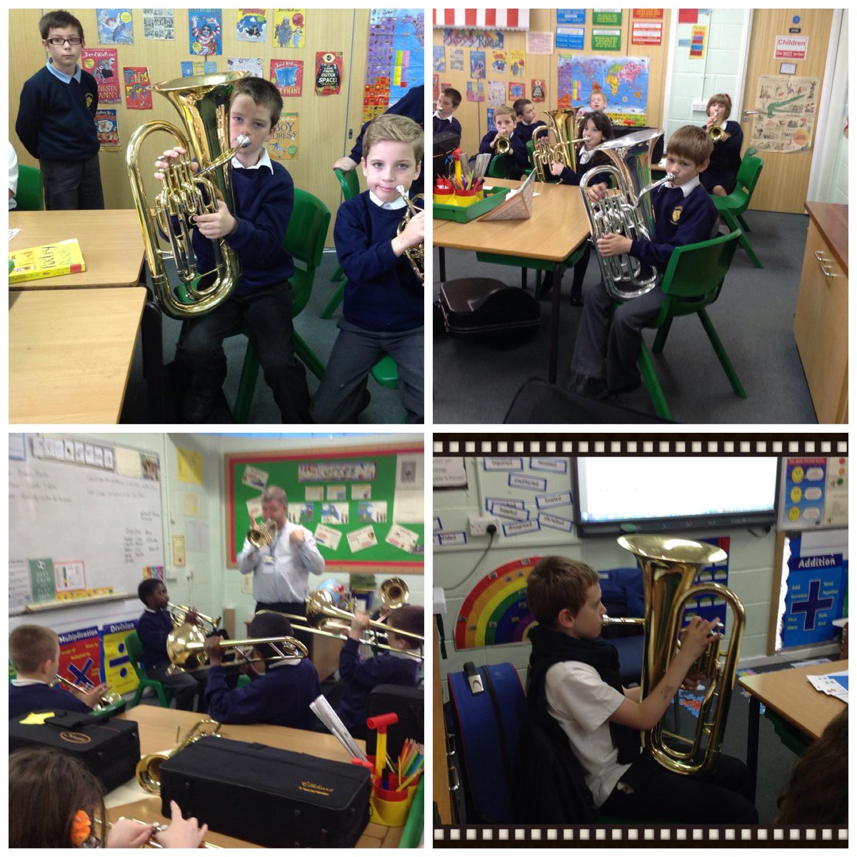 year 5 are making lots of noise with their brass lesson today <a href="/ResonateHub/">Resonate</a>  #brassisloud