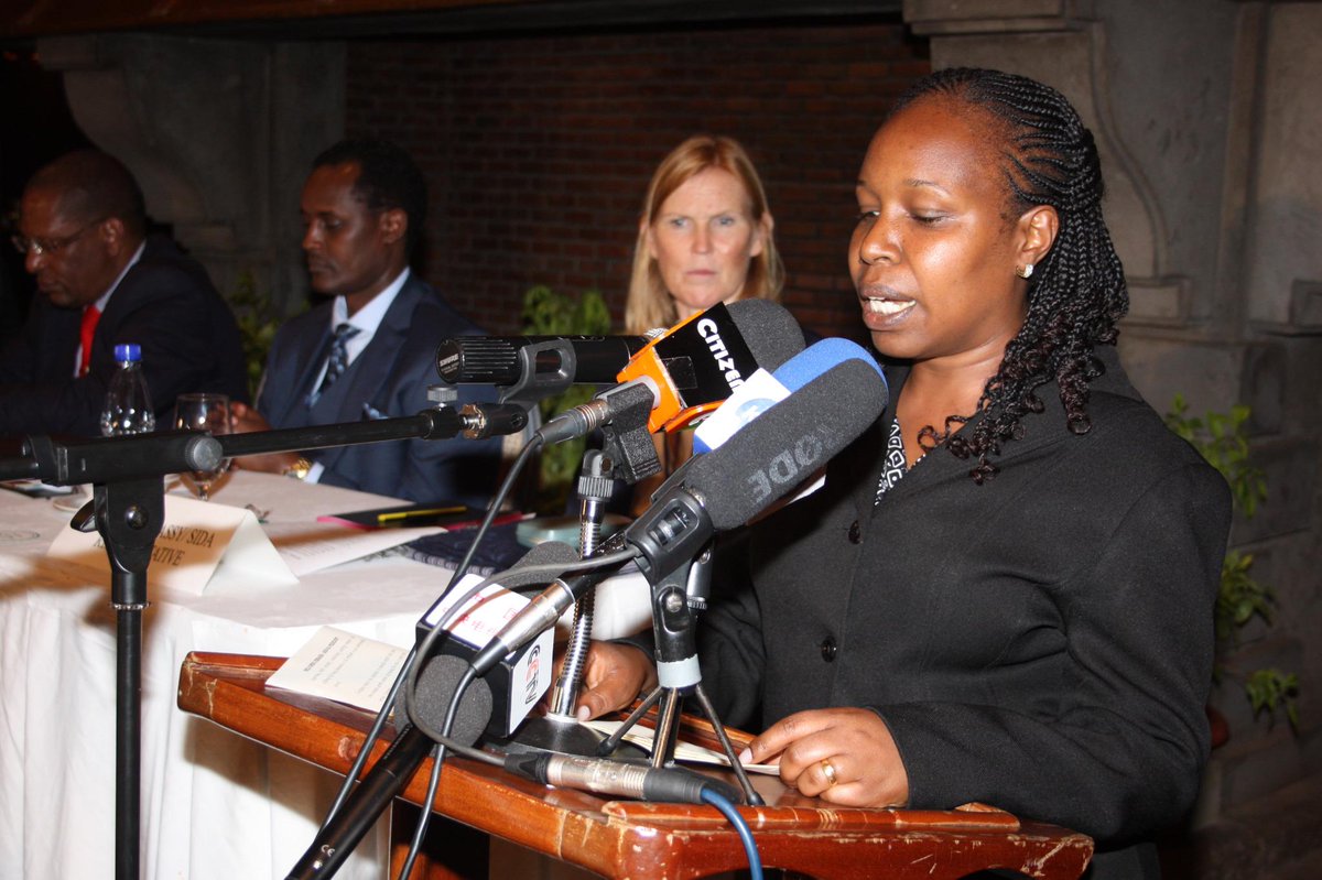 The President of EAAACA Mr Mumo Matemu and the President of ARIN-EA Ms Kossy Bor addressing delegates