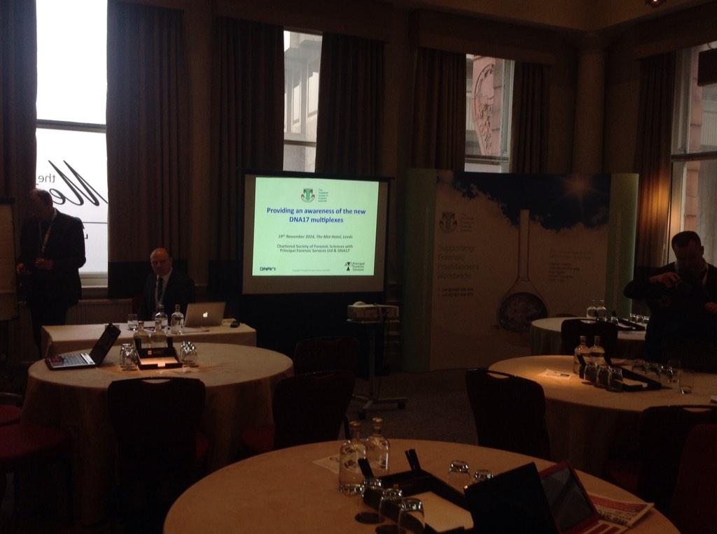 CharterForSci's tweet photo. CEO Dr Anya Hunt welcomes attendees to 'Providing an awareness of the new #DNA17 multiplexes'. #forensics http://t.co/lKg0ptgCjx