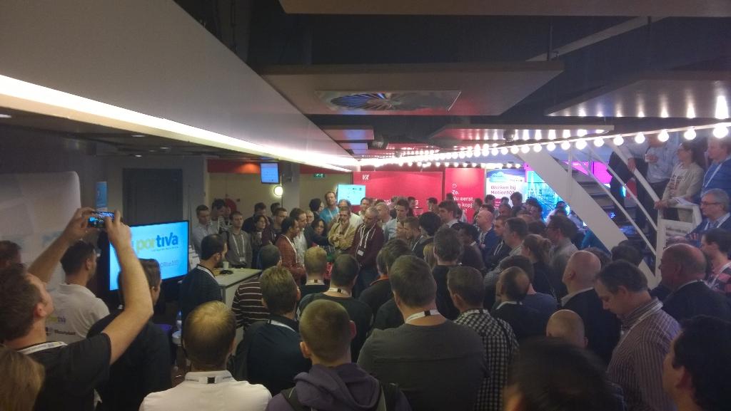 SharePointKate's tweet image. Drukte bij de #Portiva booth... #SPCon14