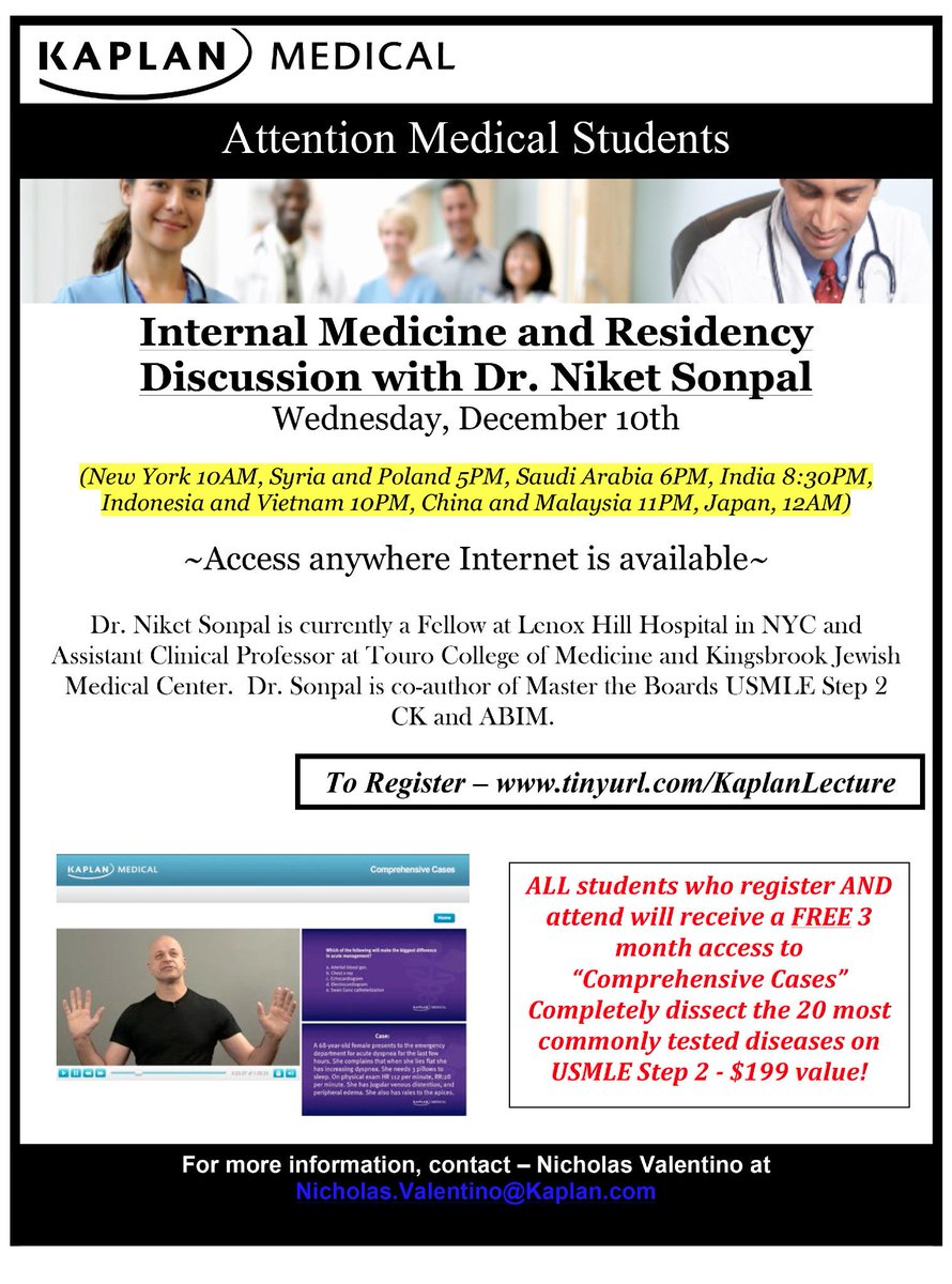 Attention students, we have message from one of our partners, Kaplan. Here it is