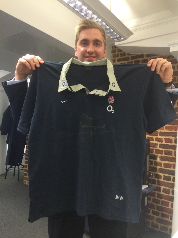 Cheers <a href="/JonnyWilkinson/">Jonny Wilkinson</a> and @FireballLtd for the signed stash. #Legend #testimonial