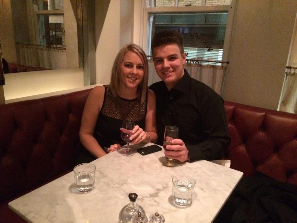 jackbullock's tweet photo. Thanks the @WrightBrosLDN you was amazing last night and she said yes #engaged #engagement #jacknlemon http://t.co/8IlmjPQFqv