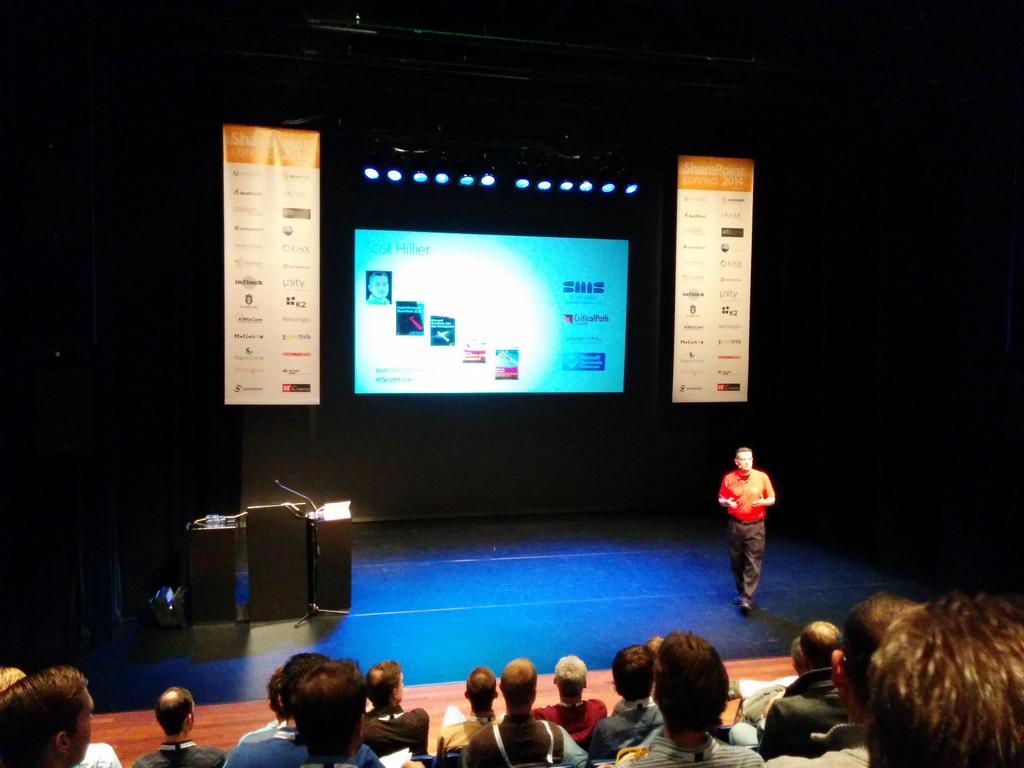 leonzandman's tweet image. Building RESTful and OData services with @ScotHillier #spcon14