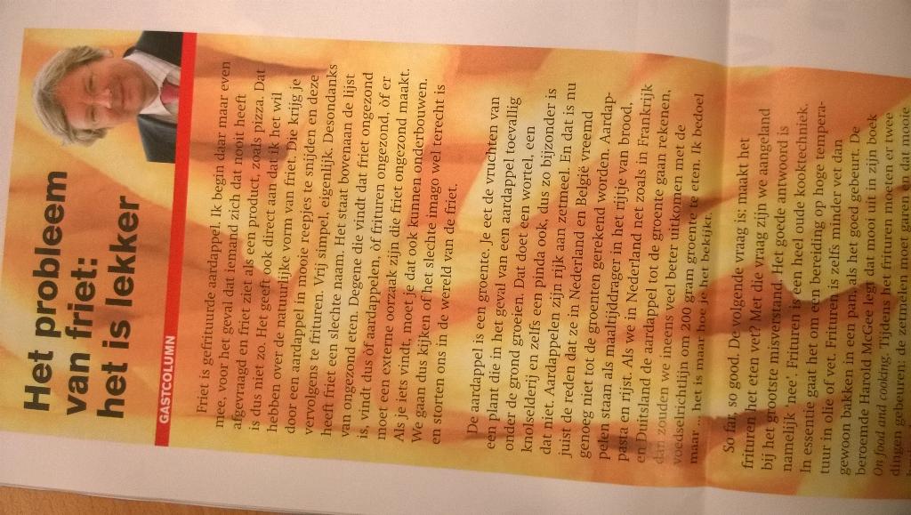 Wetenschappelijk aangetoond: "Onterecht slecht imago friet". Door <a href="/peterklosse/">Peter Klosse</a> in <a href="/OutofHomeShops/">OutofHomeShops</a> #eindelijk