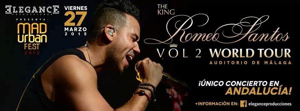 lanochedegrana's tweet photo. [TweetSorteo]De una entrada para ver a @RomeoSantosPage en el concierto del proximo dia 27 en Malaga. Solo RT&amp;FOLLOW http://t.co/Qeylmkf16W
