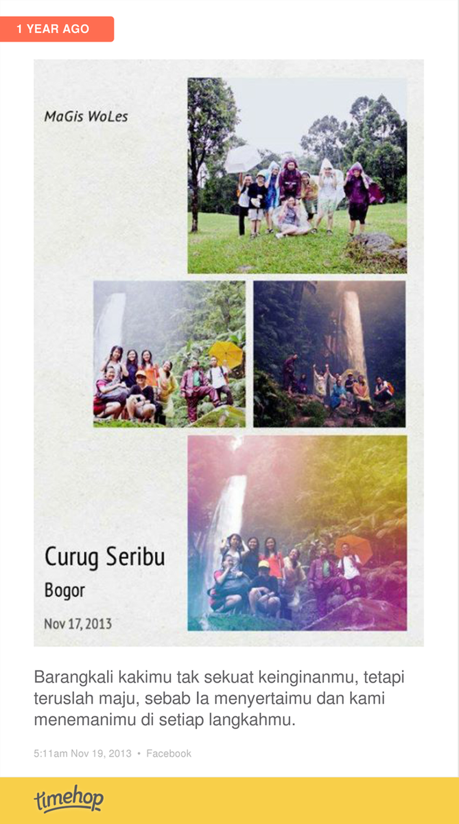 "Barangkali kakimu tak sekuat keinginanmu, tetapi teruslah maju, sebab Ia menyertaimu dan kami menemanimu di seti...