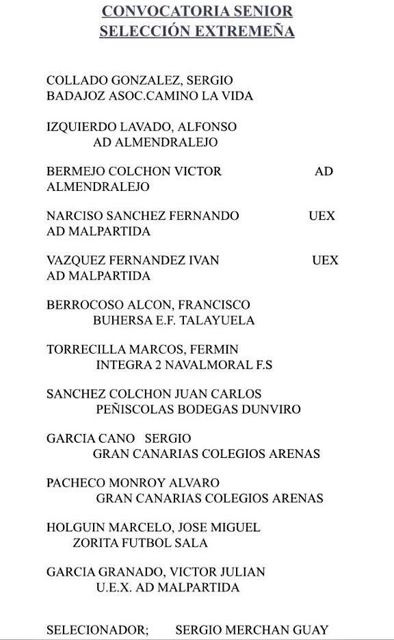 Lo prometido es deuda! Aquí tenéis el listado de seleccionados xa el partido vs <a href="/InterMovistar/">Movistar Inter FS</a>. Vía <a href="/josepachecogar1/">jose pacheco garcia</a>