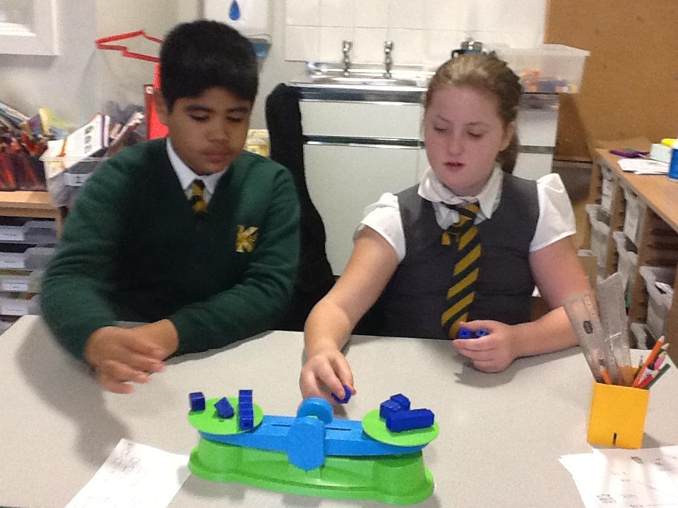 Year 6S on Twitter: "Using the scales to balance equations. Just as