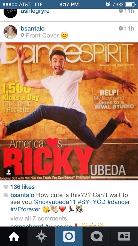Have you guys seen Ricky's cover on dance spirit magazine?