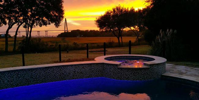 Charleston Harbor Sunset from Remleys Point