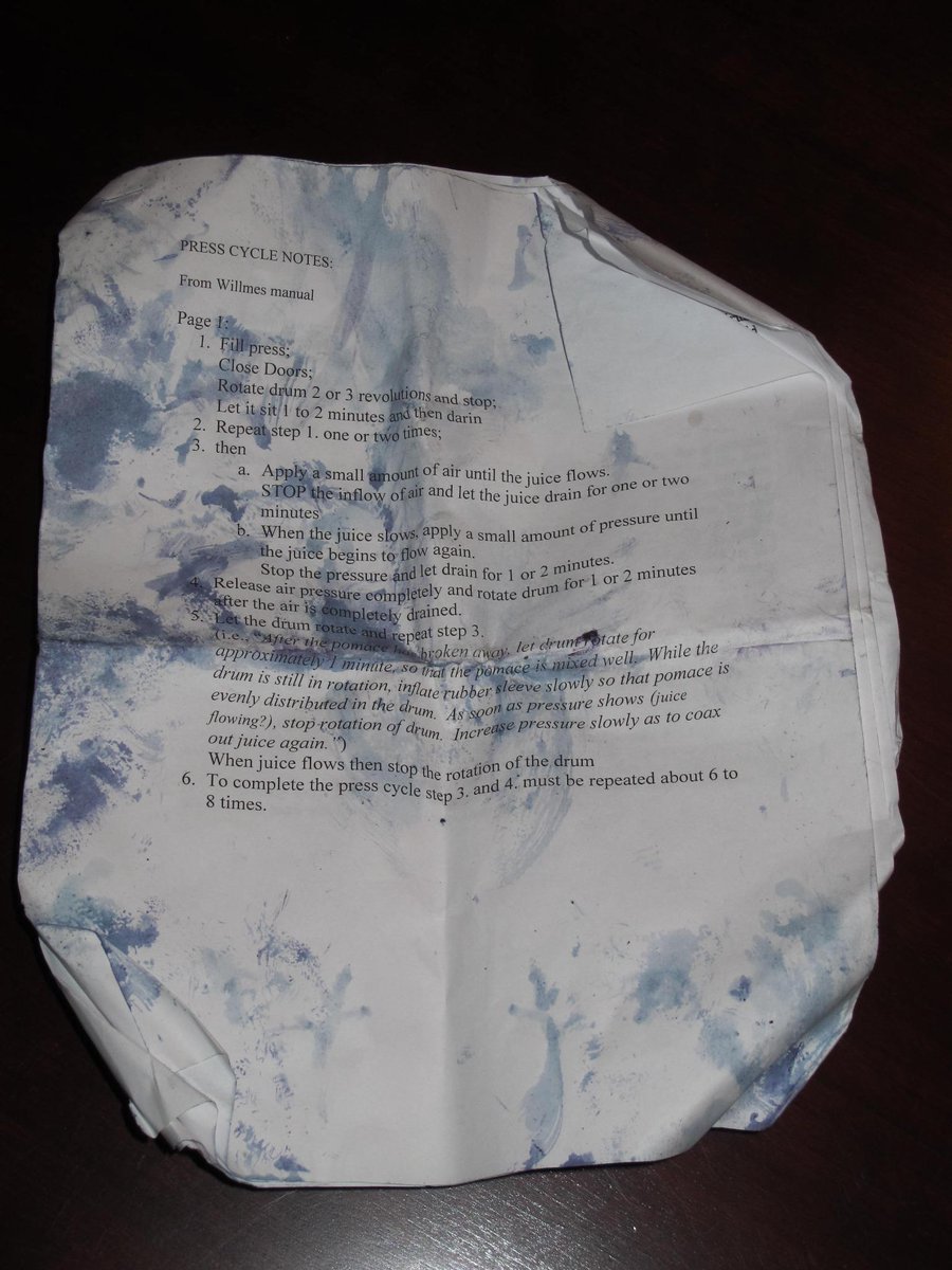 What happens when you check the press instructions while pressing Baco.