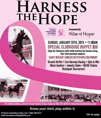 NOH #FuntasticEvent #HarnessTheHope Get your tickets now before sold out! Call  604-575-5603 fraserdowns.com