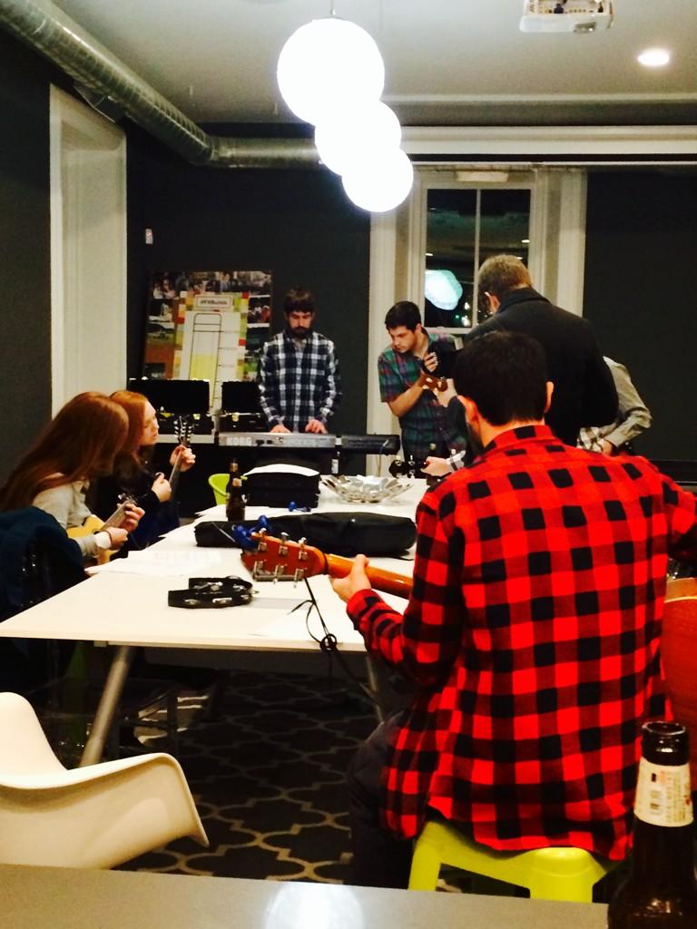 webfx's tweet photo. Playing a little bluegrass at #JamFX http://t.co/j1LzIToxLC