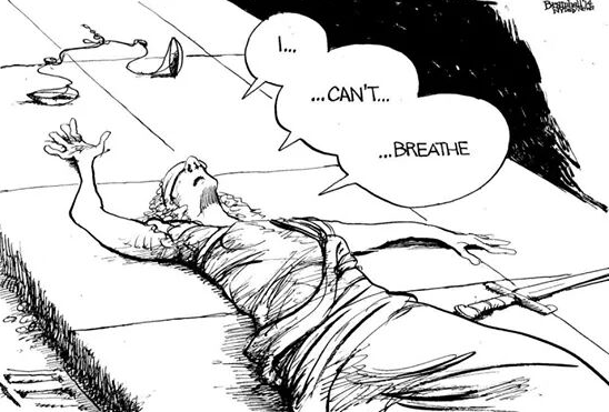 MatthewKeysLive's tweet photo. New York Daily News political cartoon on #EricGarner decision - http://t.co/NouRW5mNRj