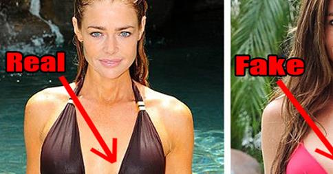 Social Chronic on X: How to spot the difference between real and fake  breasts:   / X